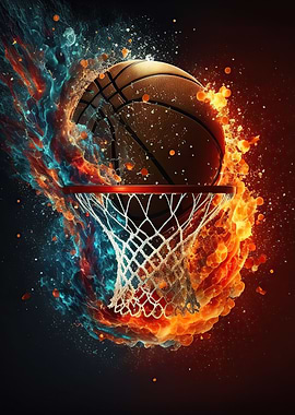 Basketball colorful