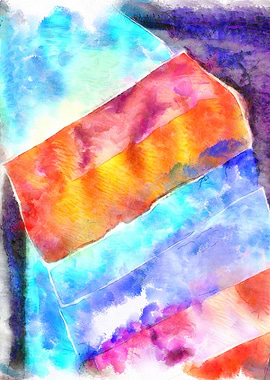 Geometric watercolor