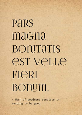 Latin Quote About Goodness