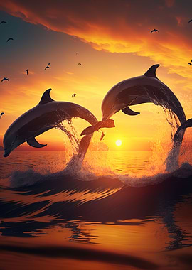 dolphins jumping