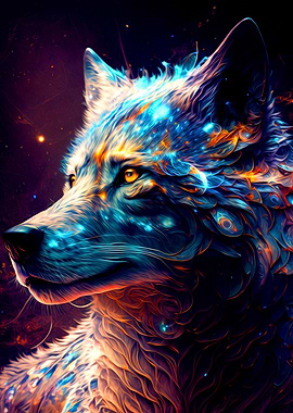 Colorful Wolf