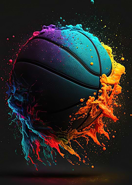 Basketball colorful