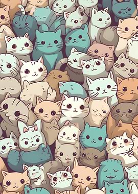 Chibi Cat Pattern