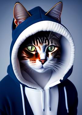 A CAT WEARS A JACKET