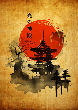 Japan Artwork Temple