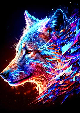 Colorful Wolf