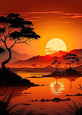 Sunset landscape