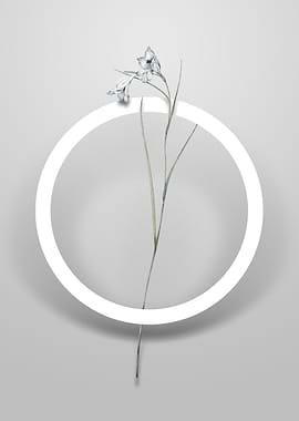 Vintage Blue Pipe Flower