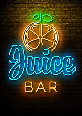 Juice Bar Neon food sign