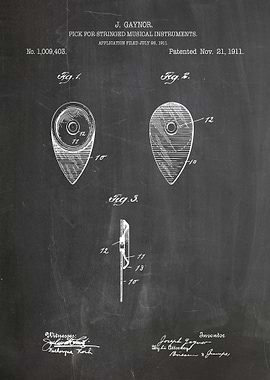 guitar pick patent 1911