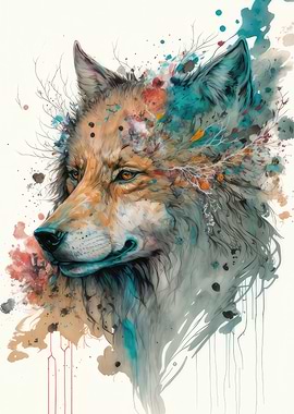 Colorful Wolf