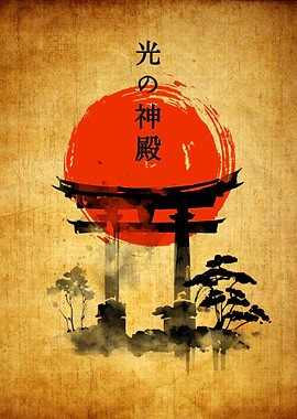 Japan Artwork Temple