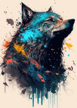 Colorful Wolf