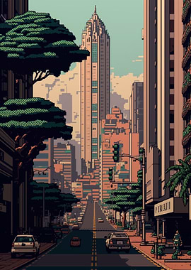 Sao Paulo Pixel art