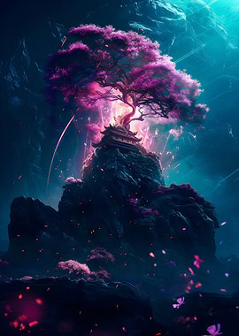 Majestic cherry blossoms