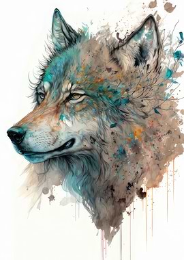 Colorful Wolf