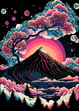 cherry blossom japan art