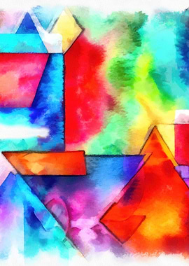 Colorful geometric paint