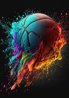 Basketball colorful