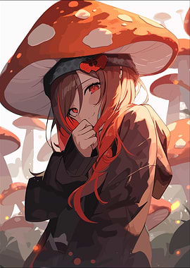 Anime Mushroom Girl