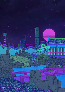 Chinese garden in Shanghai