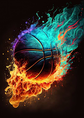 Basketball colorful