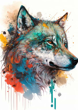 Colorful Wolf