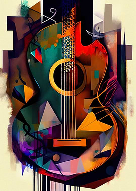 Abstract Acoustic Guitar