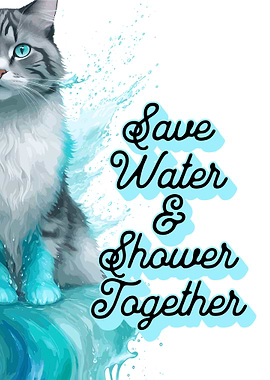 Cute Cat Funny Bath Quote
