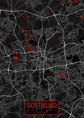 Dortmund City Map Oriental