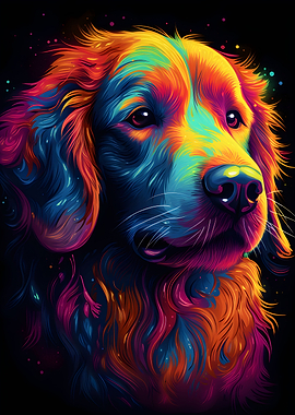 Labrador in colorful art
