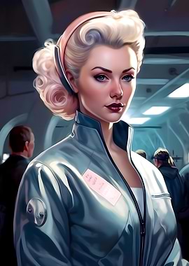 Blonde 50s Scifi Pinup