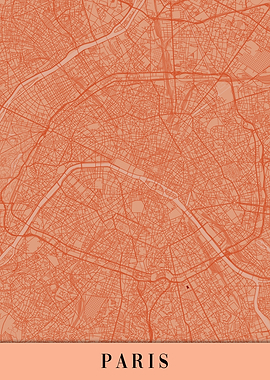 Paris Orange Map
