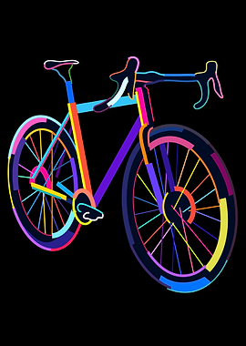 Abstract bicycle sports