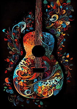 Abstract Acoustic Guitar