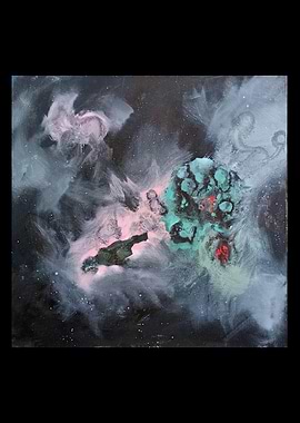 Universe painting oil