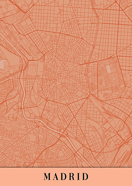 Madrid Orange Map
