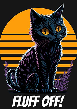 Funny Cat Fluff Off