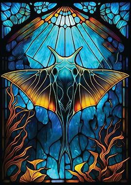 Manta Ray Stained Glass