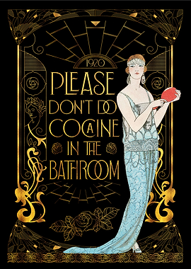 Art Deco Funny Bathroom