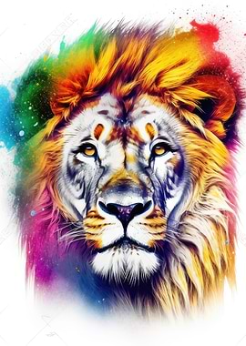 Colorful Lion