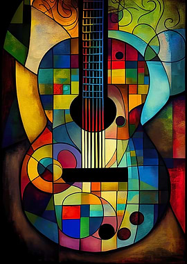 Abstract Acoustic Guitar