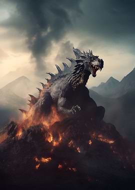 Dragon on Fire Mountain