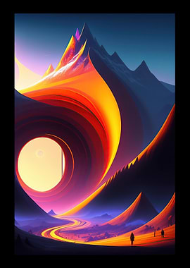 Abstract Mountain Path