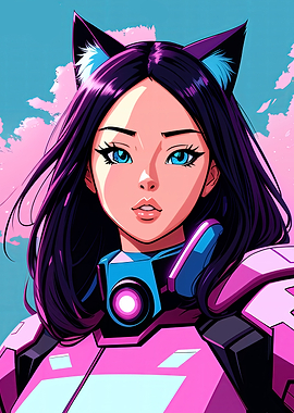 Cyber Army Cat Girl
