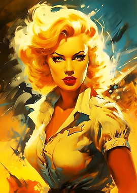 Blonde Beauty In Yellow