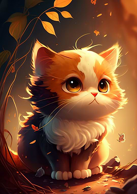 Cute Cat Cartoon Animal