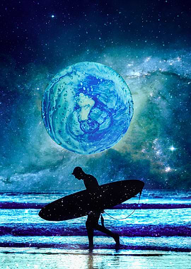 Cosmic Planet Blue Beach