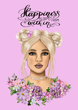 Floral Happy Girl