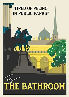 Funny Art Deco Travel Art